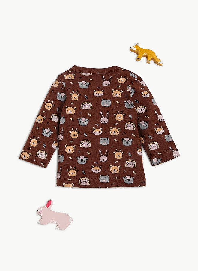 BONTOTS Infant Boys Woodland Friends Printed Organic Cotton Jhabla - Image 3